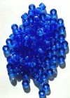 100 4x6mm Crow Beads Transparent Sapphire